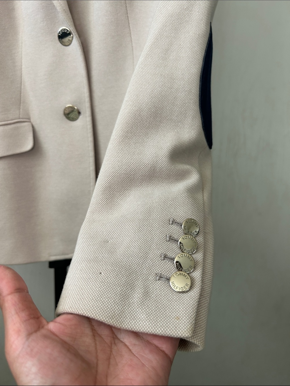 Tommy Hilfiger Cream Single-Breasted Tailored Blazer - Picture 5 of 8
